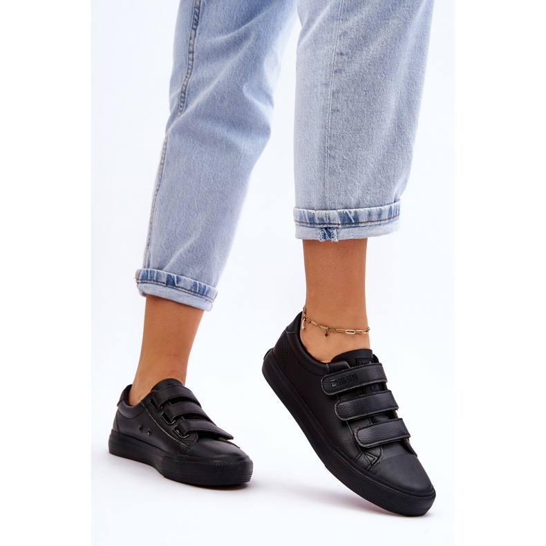 Klasszikus tépőzáras cipők Big Star LL274A206 fekete 2