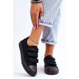 Klasszikus textil tornacipő tépőzárral Big Star LL274A204 fekete 1