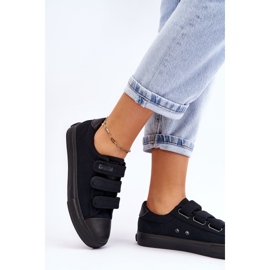 Klasszikus textil tornacipő tépőzárral Big Star LL274A204 fekete 2