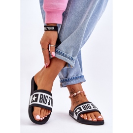 Női Big Star klasszikus papucs LL274739 fekete 2