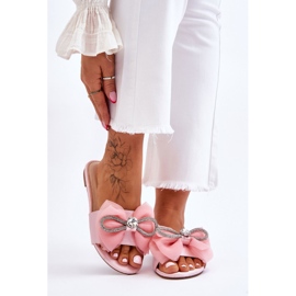 PS1 Női papucs masnival és strasszokkal Pink Jolene rózsaszín 1 PS1 Női papucs masnival és strasszokkal Pink Jolene rózsaszín 1