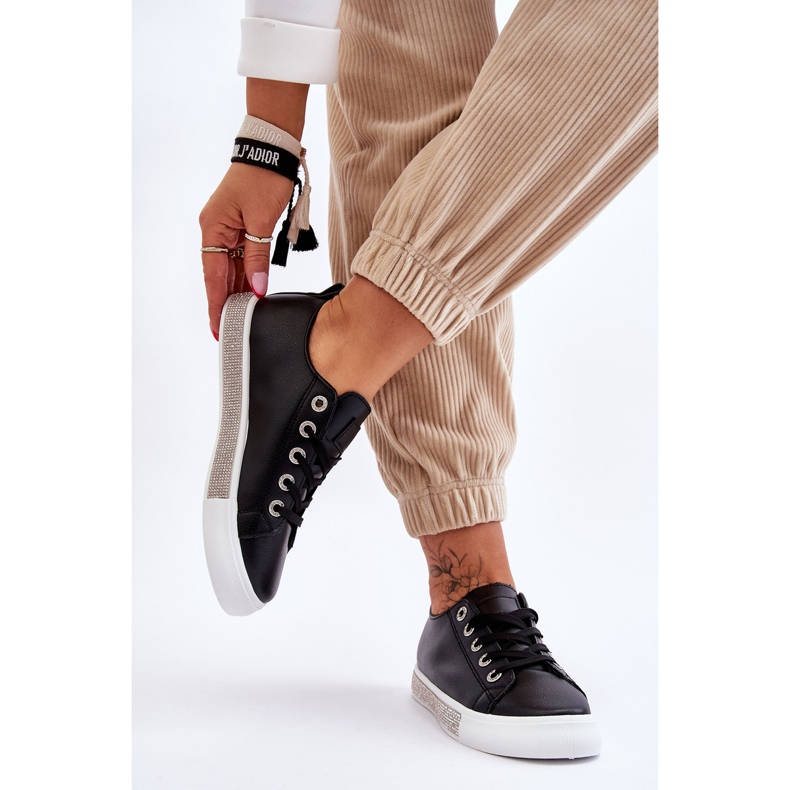 Női alacsony tornacipő Jets fekete-fehér Demira-val 2