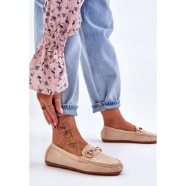 FC3 Klasszikus velúr cipők bézs Arla díszítéssel 2