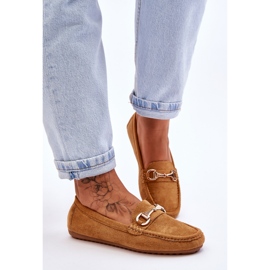 Klasszikus velúr naplopók teve díszítéssel Arla barna 1