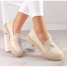 Potocki SZ12002 naplopók magassarkúval és platformmal bézs 1