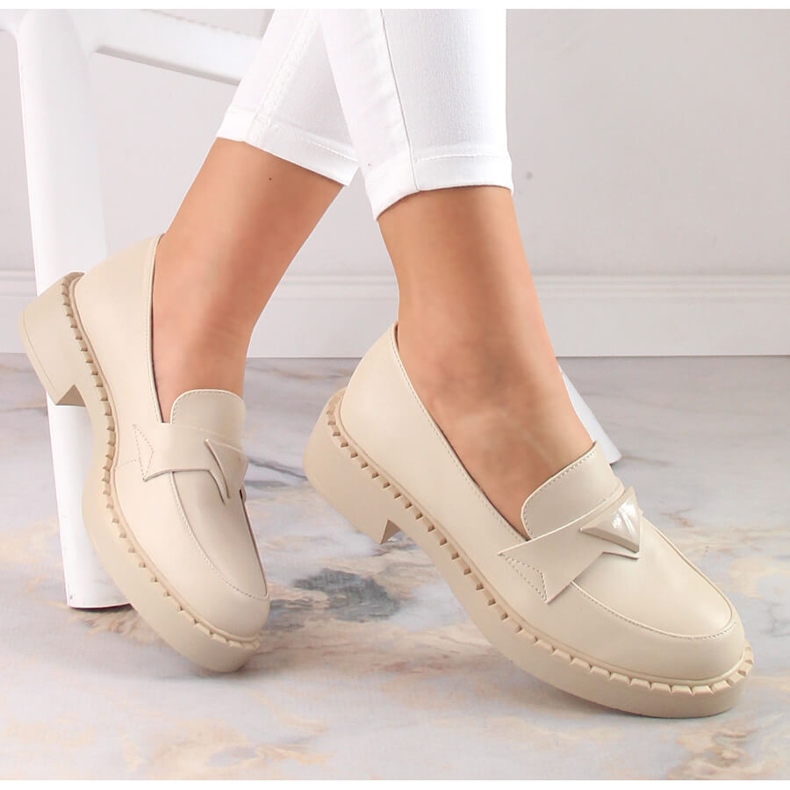 Potocki SZ12002 naplopók magassarkúval és platformmal bézs 1