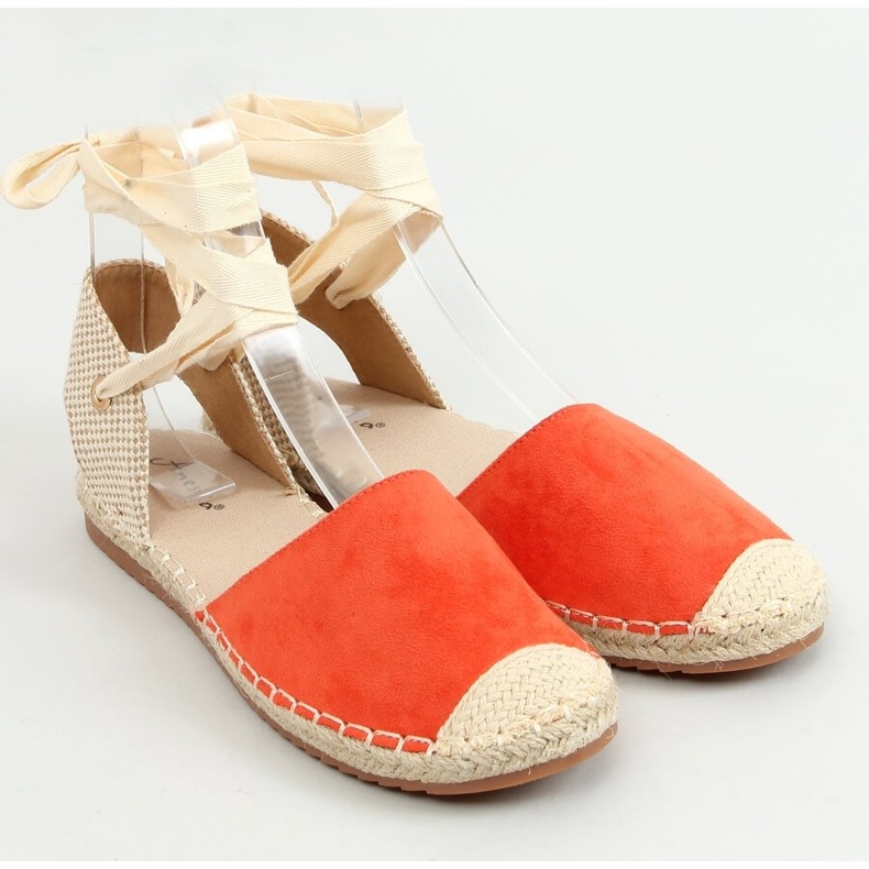 Romina Orange fűzős espadrillák narancs 1