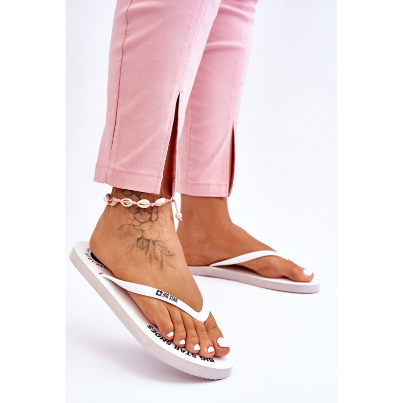 Kényelmes Big Star Flip Flop LL274795 fehér 2