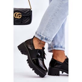 S.Barski Lakkozott Brogues Díszekkel Fekete Keily 2