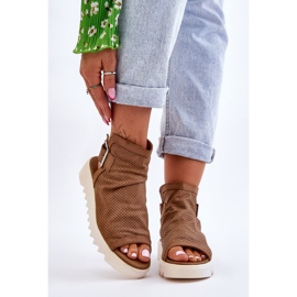 BM Női Camel Adonis bokasandál barna 1