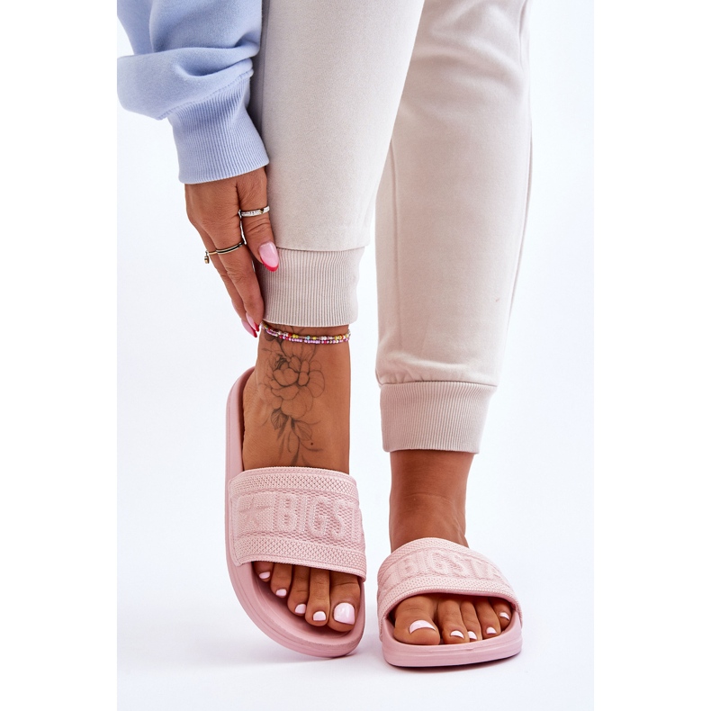 Divatos női Big Star papucs LL274A157 világos rózsaszín 1