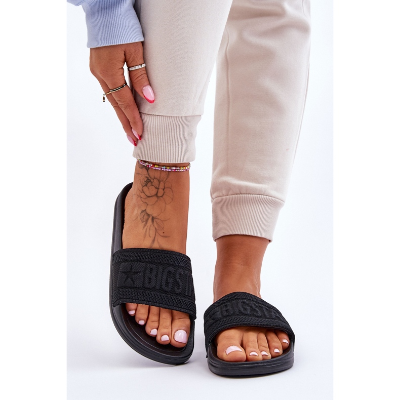 Női Divatos Big Star papucs LL274A158 Fekete 1