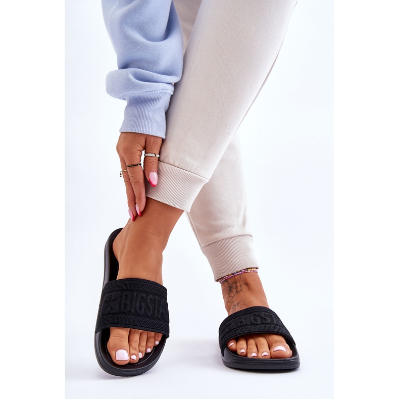 Női Divatos Big Star papucs LL274A158 Fekete 2