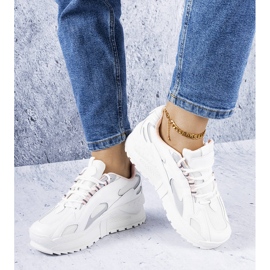 PA1 Fehér és rózsaszín ékszeres tornacipő a Germain cégtől ezüst 1