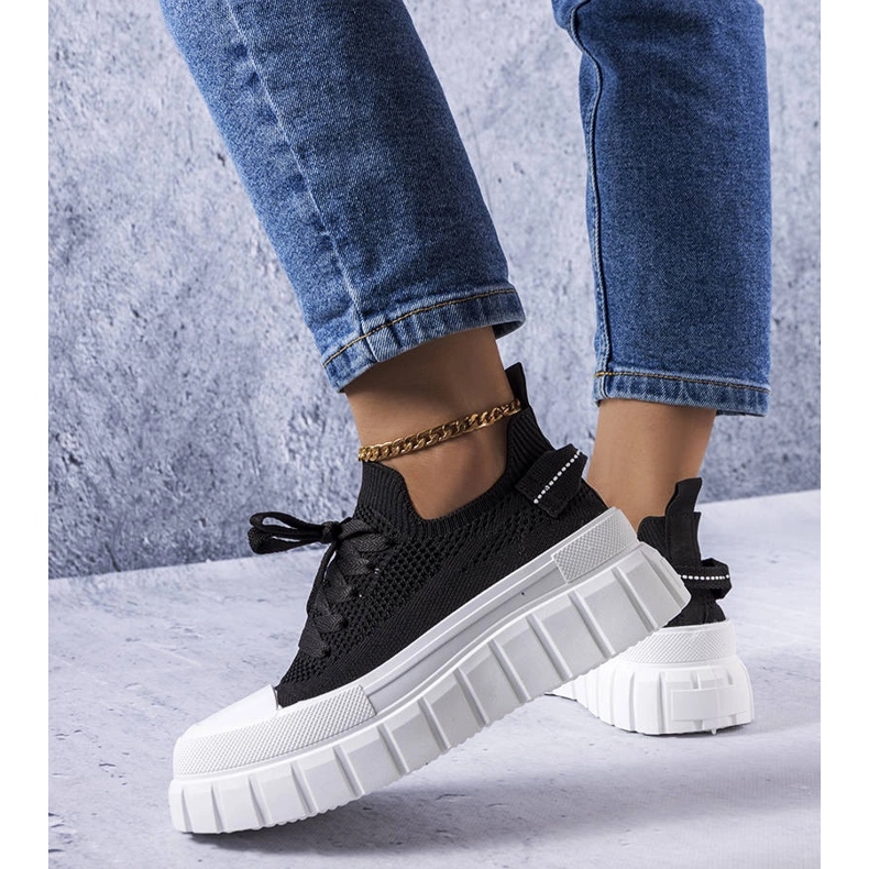 Dubeau fekete platform tornacipő 1