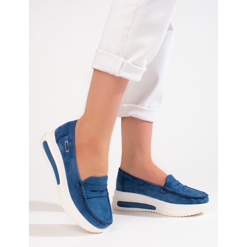 Shelovet női vastag talpú naplopók kék 1