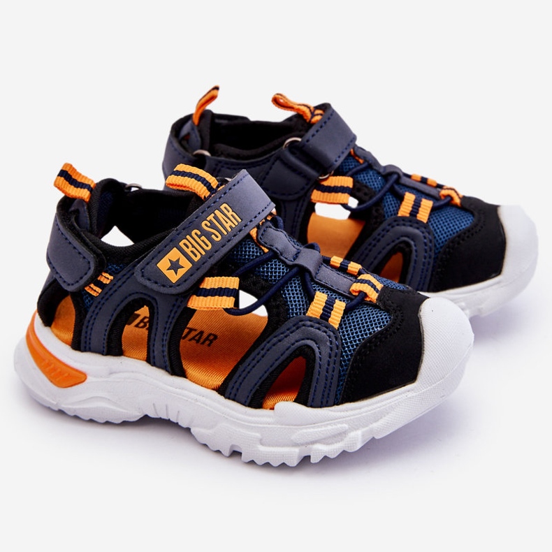 Gyermek világos szandál Big Star LL374212 sötétkék 1