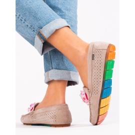 Női velúr naplopók Shelovet bézs 2