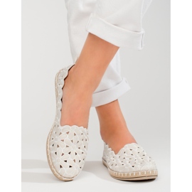 W. Potocki Női áttört balerina Potocki fehér 2