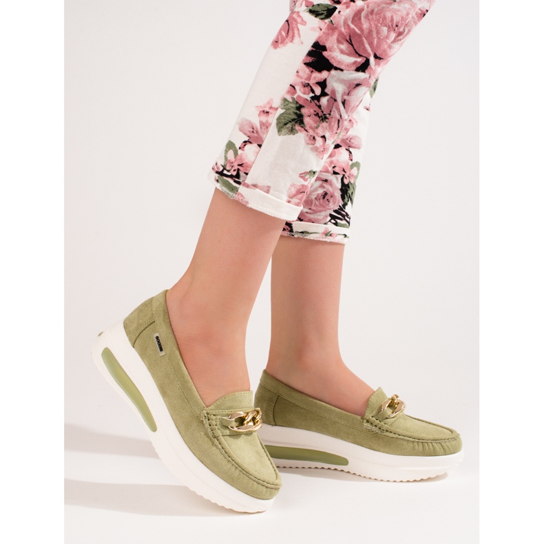 Női Shelovet zöld, ékelt cipzár 1