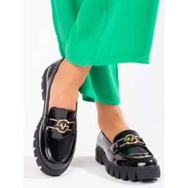 Női Vinceza fekete lakkozott platformcipő 1