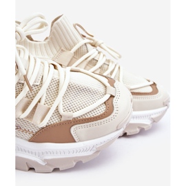 Női zoknis tornacipő Bézs Keaton 1