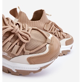 PS1 Női felbújós zoknis tornacipő Sötétbézs Keaton 2 PS1 Női felbújós zoknis tornacipő Sötétbézs Keaton 2