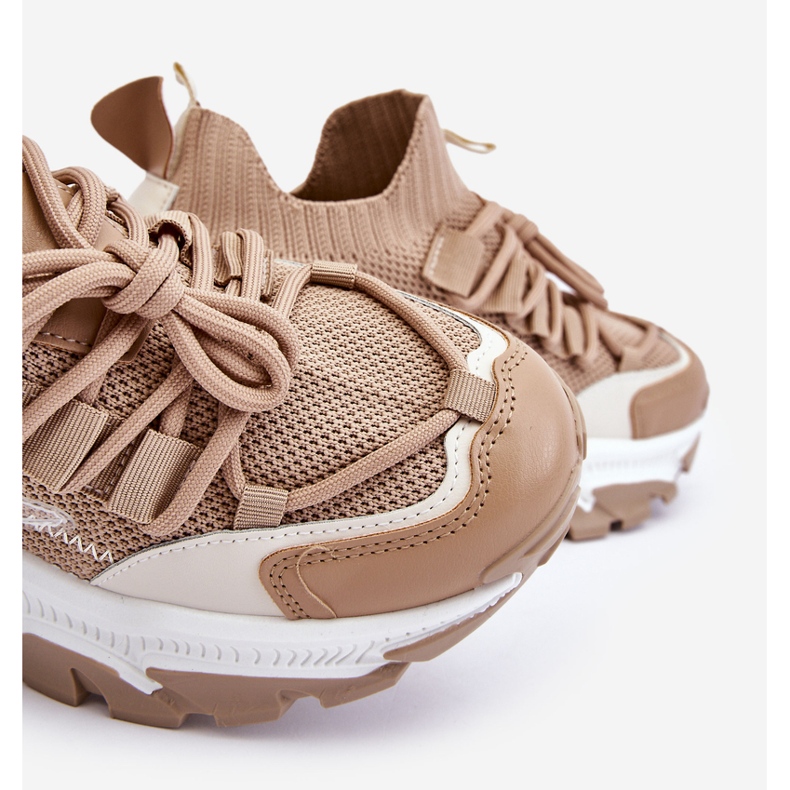 PS1 Női felbújós zoknis tornacipő Sötétbézs Keaton 2 PS1 Női felbújós zoknis tornacipő Sötétbézs Keaton 2