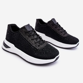 Női tornacipő cirkóniával Black Raiden fekete 1