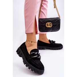 Vinceza Női Velúr Platform Loafers Fekete Bennett 2