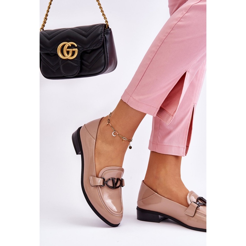 Vinceza Patent bézs Marra lapos sarkú naplopók 2