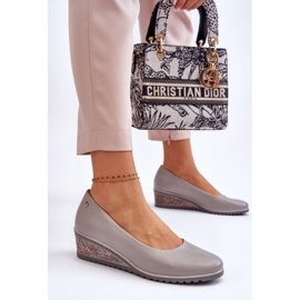 Vinceza Szürke Graysen Classic Wedge szivattyúk 2