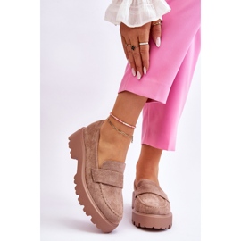 Vinceza Klasszikus Suede Loafers Loafers Beige Corrin bézs 1