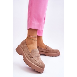 Vinceza Klasszikus Suede Loafers Loafers Beige Corrin bézs 2