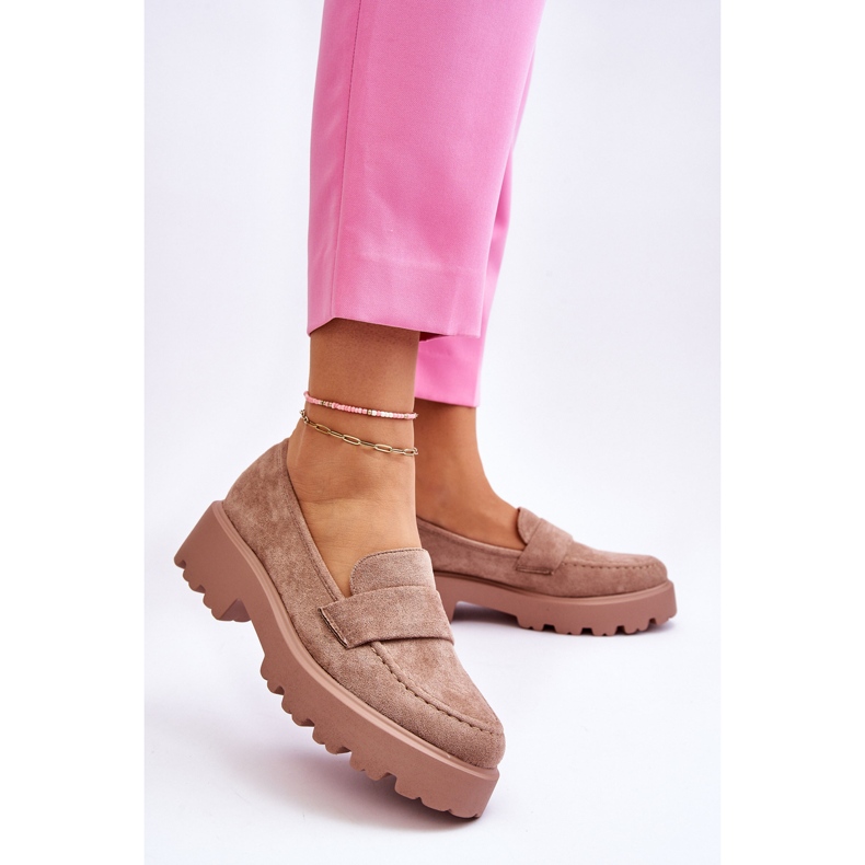 Vinceza Klasszikus Suede Loafers Loafers Beige Corrin bézs 2