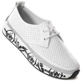 Női bőr cipő a platformon fehér T.Sokolski W23-29 1