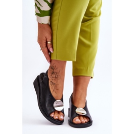 Vinceza Női bőr szandál fekete Justice 1