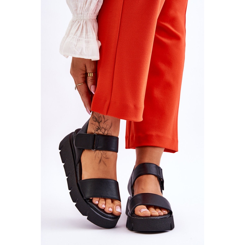 Vinceza Női bőr szandál fekete Katte 1