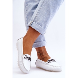 Vinceza Kényelmes női bőrcipő fehér Miguel 2
