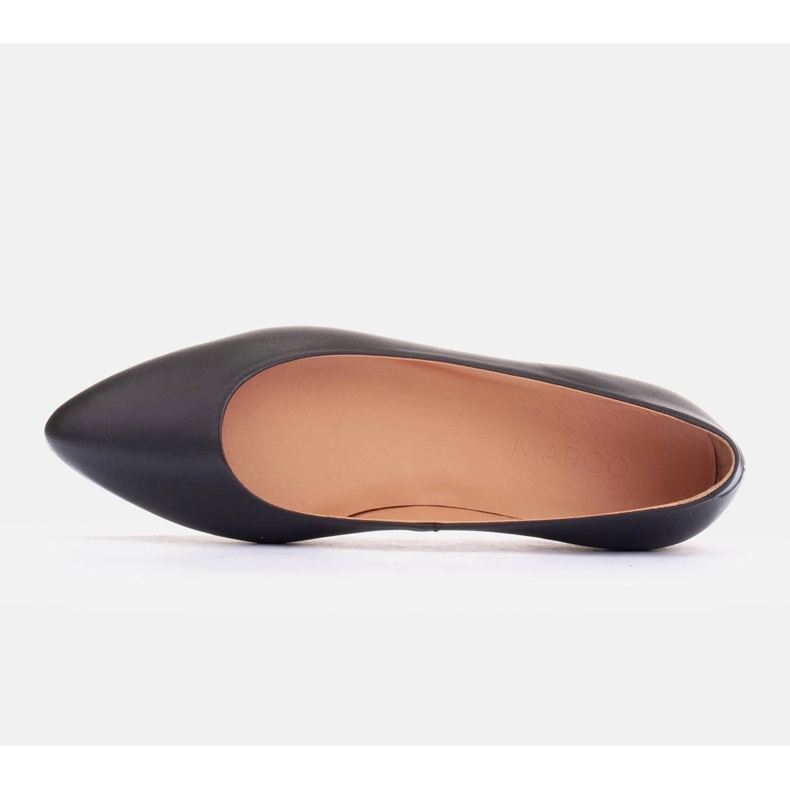 Marco Shoes Puha bőr balerinák fekete 1