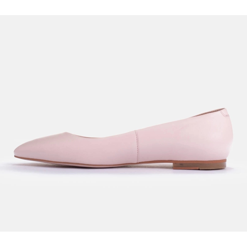 Marco Shoes Puha meztelen bőr balerinák bézs 2