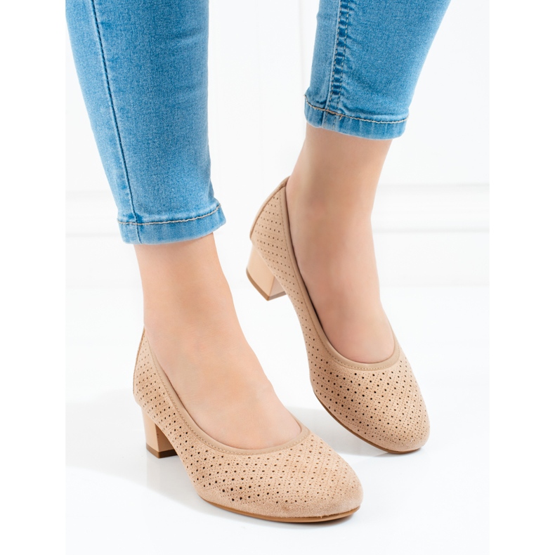 W. Potocki Női bézs áttört szivattyúk Potocki 1 W. Potocki Női bézs áttört szivattyúk Potocki 1