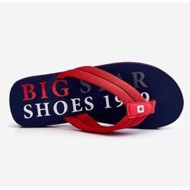 Férfi papucs, Big Star LL174613 piros 1