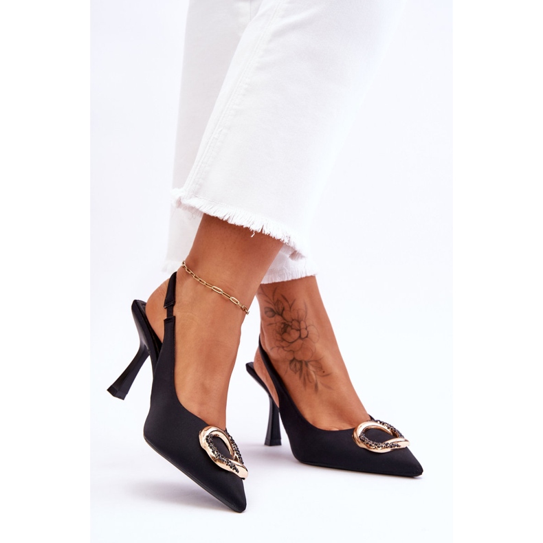 Divatos kitűzők díszítéssel és cirkóniákkal, fekete Alexia 2