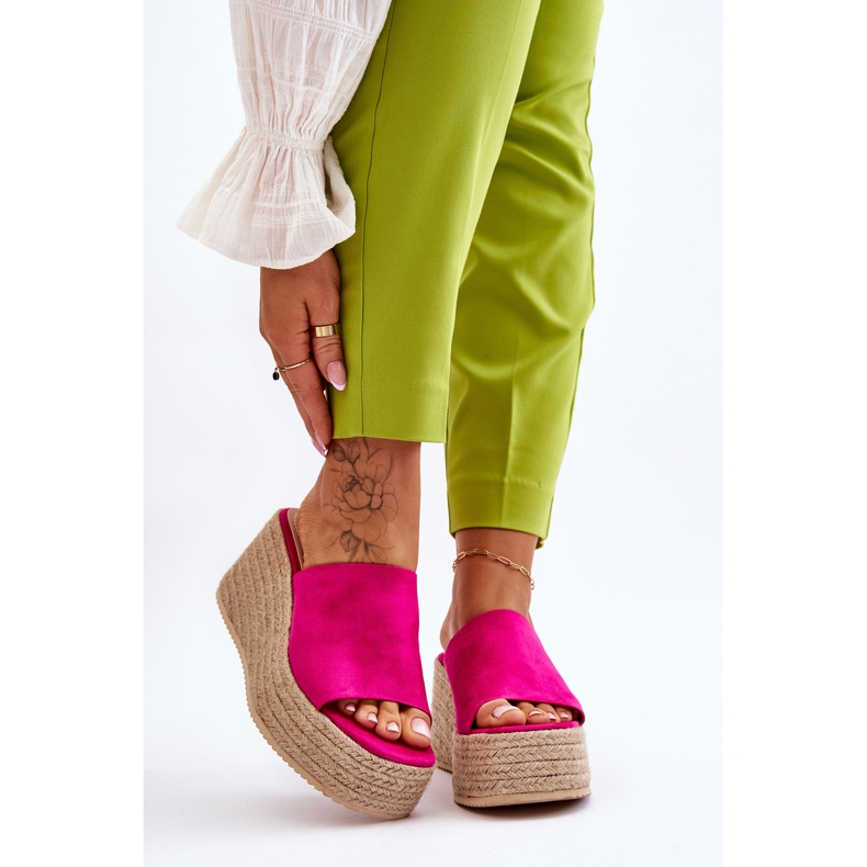 FS1 Női ék és platós papucs Fukszia Ysabel rózsaszín 1 FS1 Női ék és platós papucs Fukszia Ysabel rózsaszín 1