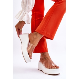 FS1 Női átlátszó ékpapucs fehér Eliane 2