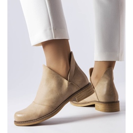 PA1 Lacombe bézs bokacsizma 1