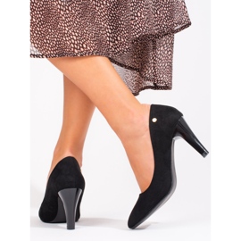 Klasszikus elegáns női Shelovet pumpák fekete 2