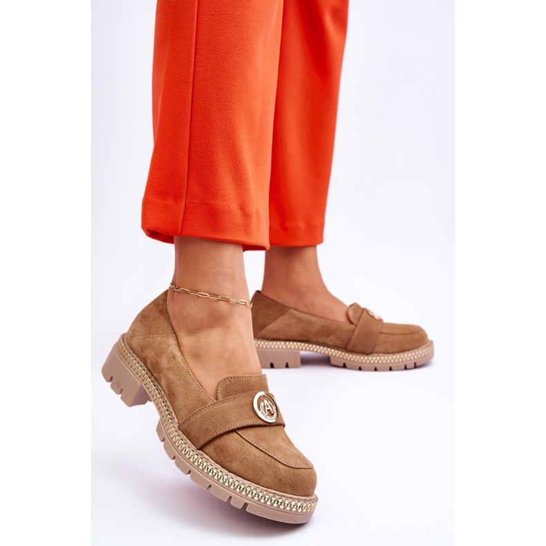 FILIPCZYK Elegáns Sötétbézs Laverne Velúr Loafers 2