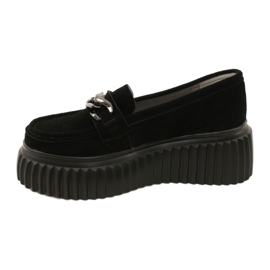 Velúr mokaszin Filippo DP4450 BK fekete 2